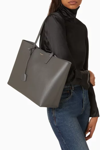 E/W Shopping Bag in Leather