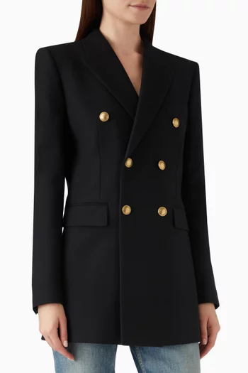 Double-breasted Blazer in Gabardine