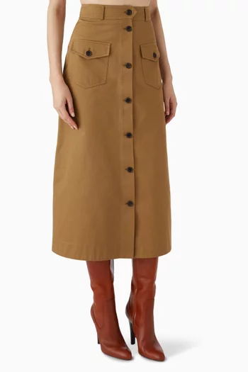 Midi Skirt iin Cotton Serge