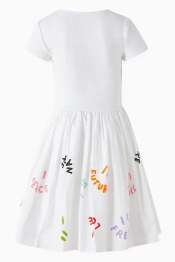 Cissa Smile-print Flared Dress