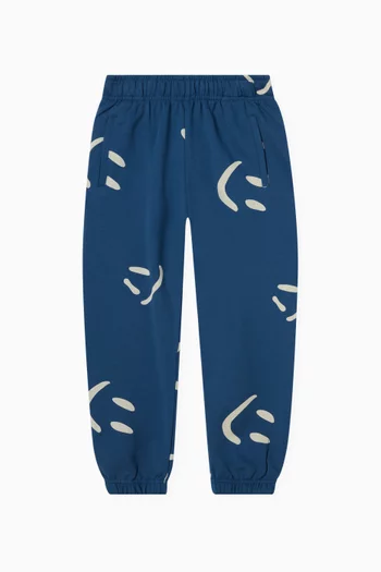 Allen Smiley-print Sweatpants in Organic Cotton