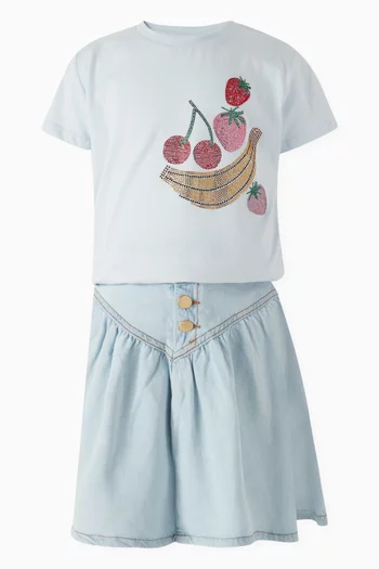 Ranva Sequin-embellished T-shirt in Organic Cotton