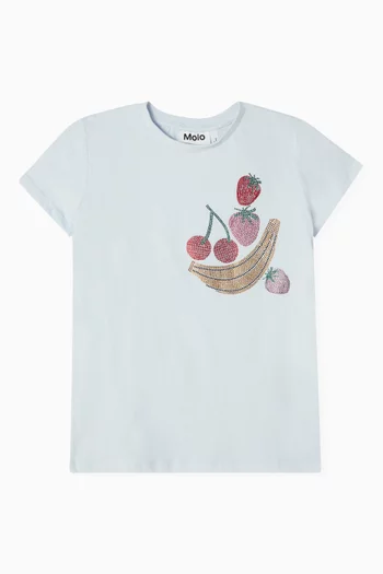 Ranva Sequin-embellished T-shirt in Organic Cotton