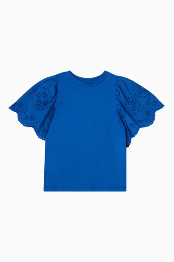 Ritza Broderie Anglaise T-shirt in Organic Cotton