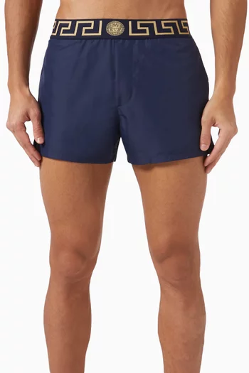 شورت سباحة بشريط بنقشة غريكا