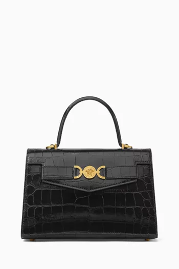 حقيبة ميديوسا 95 متوسطة بيد علوية جلد بنقشة جلد التمساح