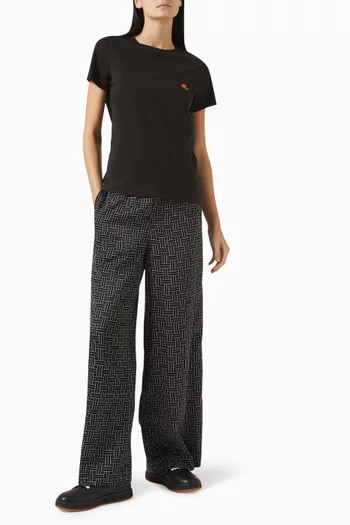 Embroidered T-shirt in Cotton
