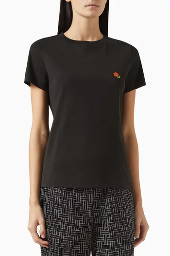 Embroidered T-shirt in Cotton