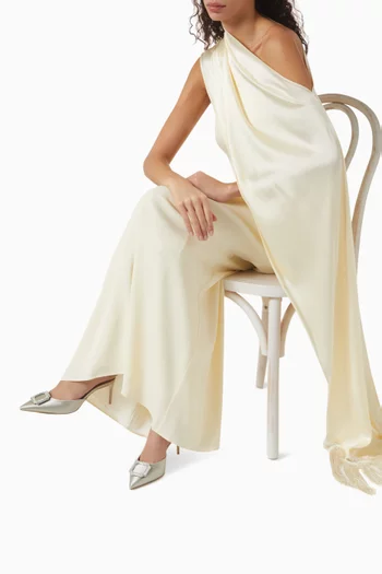 Mona 70 Mules in Satin