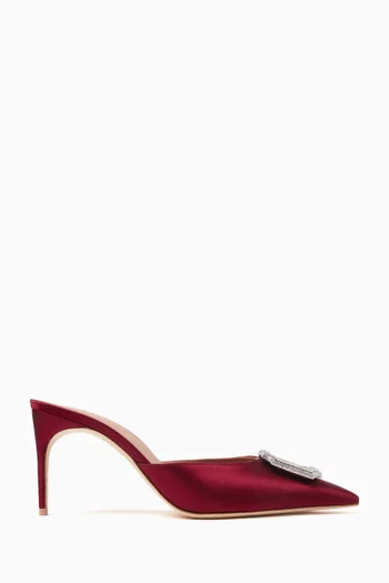 Mona 70 Mules in Satin