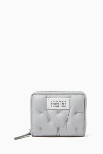 Glam Slam Embroidered Wallet in Leather