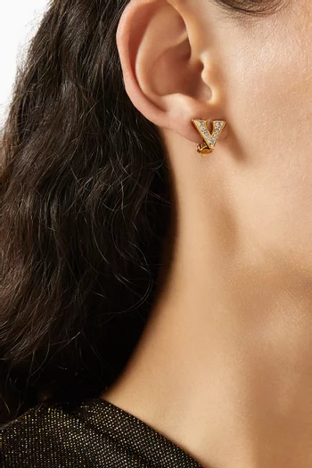 Logo Clip-on Earrings in Metal