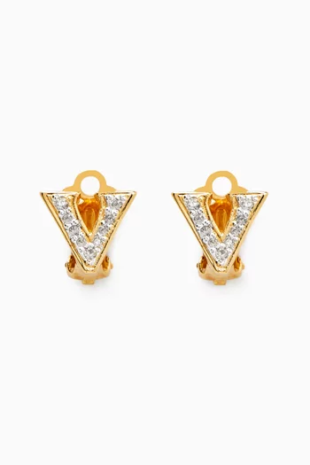 Logo Clip-on Earrings in Metal