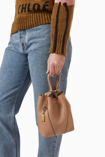 حقيبة يد سبين صغيرة جلد بارز الملمس