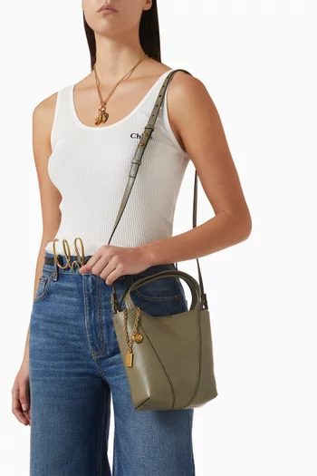 حقيبة يد سبين صغيرة جلد بارز الملمس