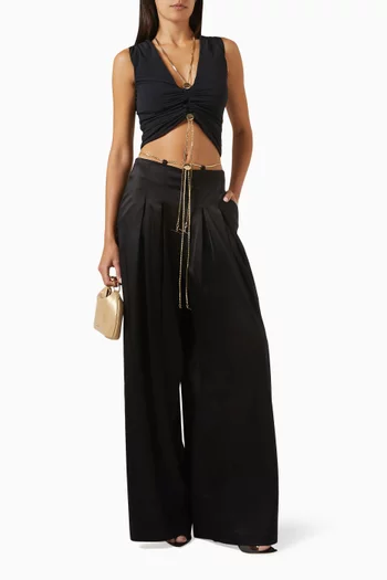 Vivie Crop Top in Stretch Nylon