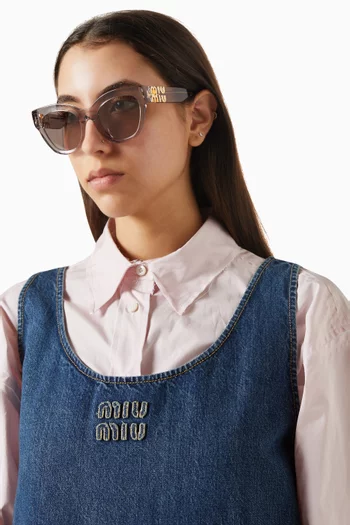 نظارة شمسية بتصميم عين القطة وإطار أسيتات