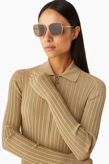 Square Sunglasses in Metal