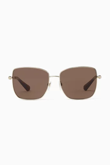 Square Sunglasses in Metal