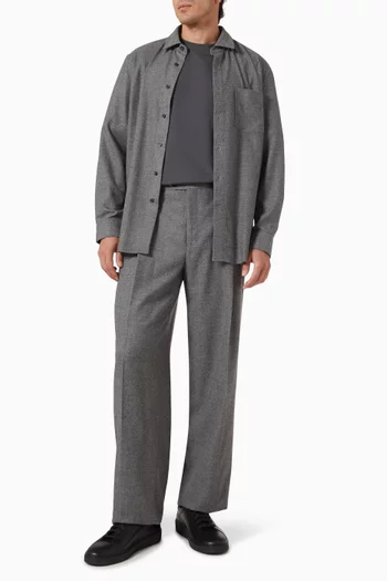Wide-leg Pants in Drago Wool