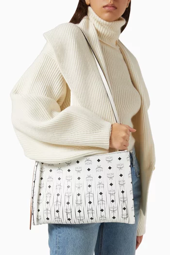 Medium Aren Crossbody Bag in Visetos Monogram Canvas