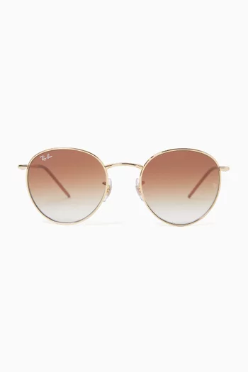 Round Reverse Sunglasses in Metal