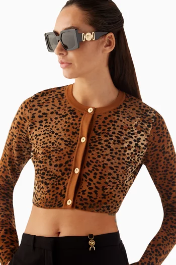 نظارة شمسية بإطار مربع أسيتات