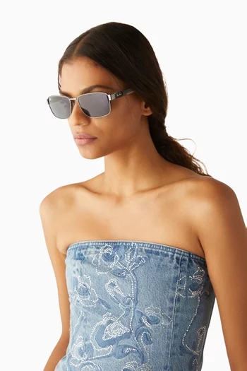 Square Sunglasses in Metal