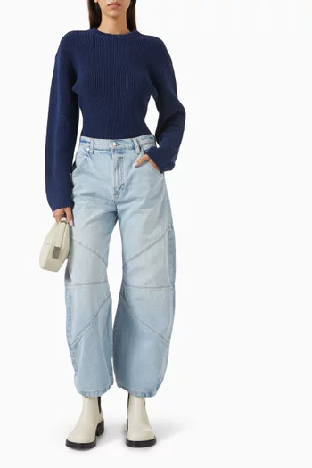 Freddy Cropped Barrel-fit Jeans in Denim