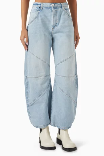 Freddy Cropped Barrel-fit Jeans in Denim