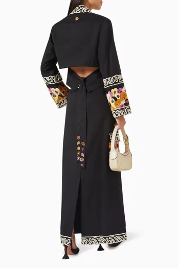 Bel Air Open-back Jacket in Cotton Twill