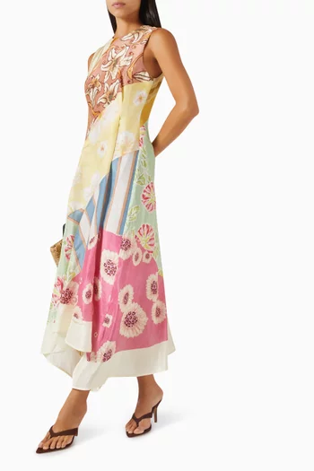 Lovers Lane Flare Gown in Silk Hemp