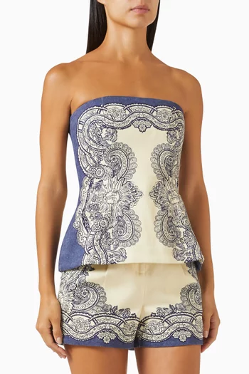 Islands Bandeau Top in Hemp Cotton Twill