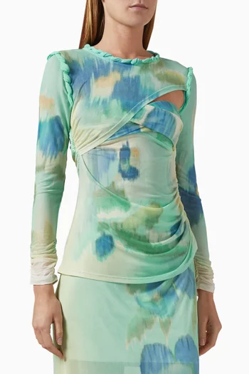 Heartbeats Twist Top in Mesh