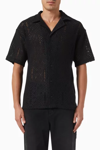 Crochet Shirt in Cotton-blend