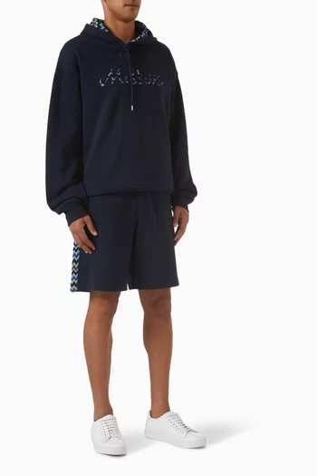 Zigzag Logo Hoodie in Cotton Fleece