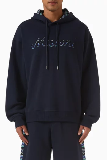 Zigzag Logo Hoodie in Cotton Fleece