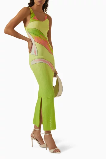 Havana Rise Maxi Dress in Mesh