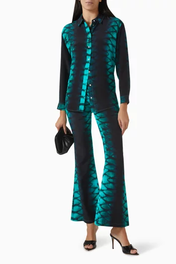 Echelle Snakeskin-print Shirt