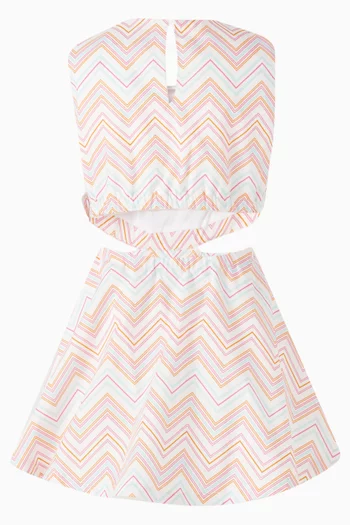 Chevron Print Dress in Jersey