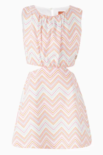 Chevron Print Dress in Jersey