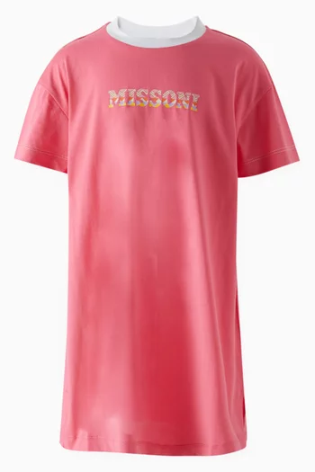 Logo T-shirt Dress in Cotton Jersey