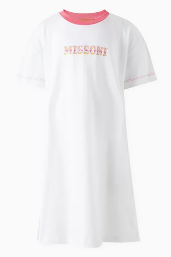 Logo T-shirt Dress in Cotton Jersey