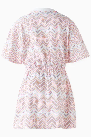 Chevron Print Dress in Jersey