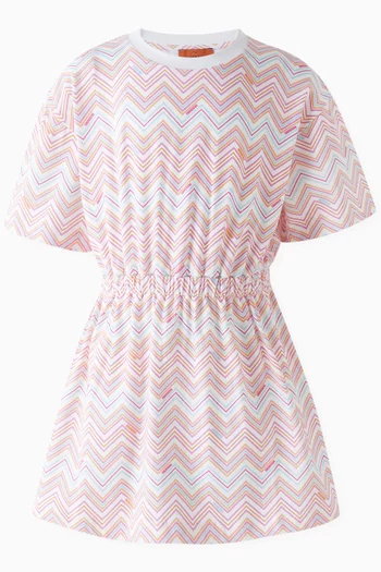 Chevron Print Dress in Jersey