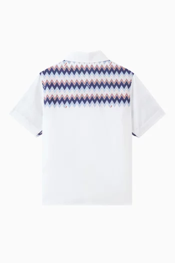 Chevron-print Shirt in Cotton