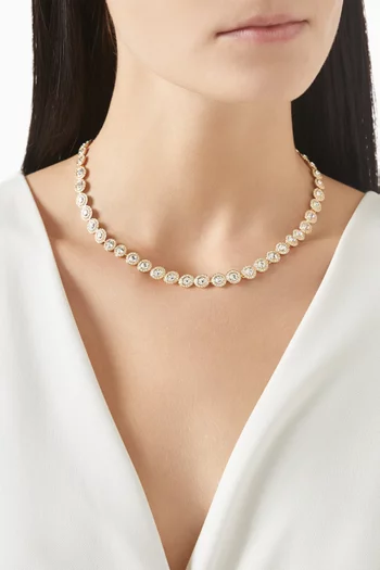 قلادة تنس اونا انجيليك معدن مطلي بلون ذهبي