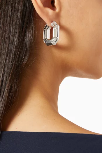 Lucent Mini Hoop Earrings in Silver-tone Metal