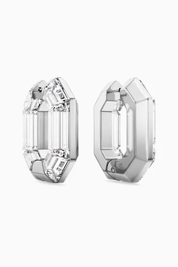 Lucent Mini Hoop Earrings in Silver-tone Metal