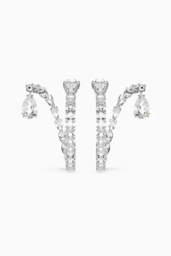 x Ariana Grande Matrix Hoop Earrings in Rhodium-plated Metal